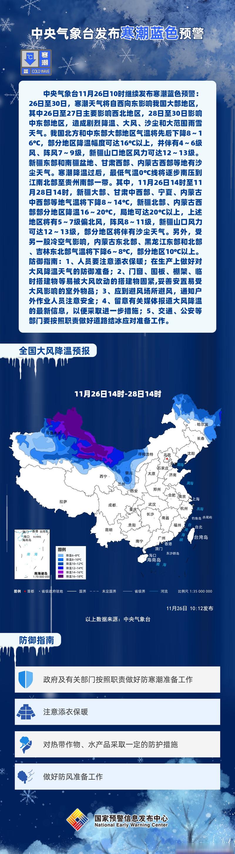 吉林省东丰县发布寒潮蓝色预警