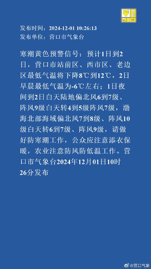 黑龙江省泰来县发布寒潮黄色预警