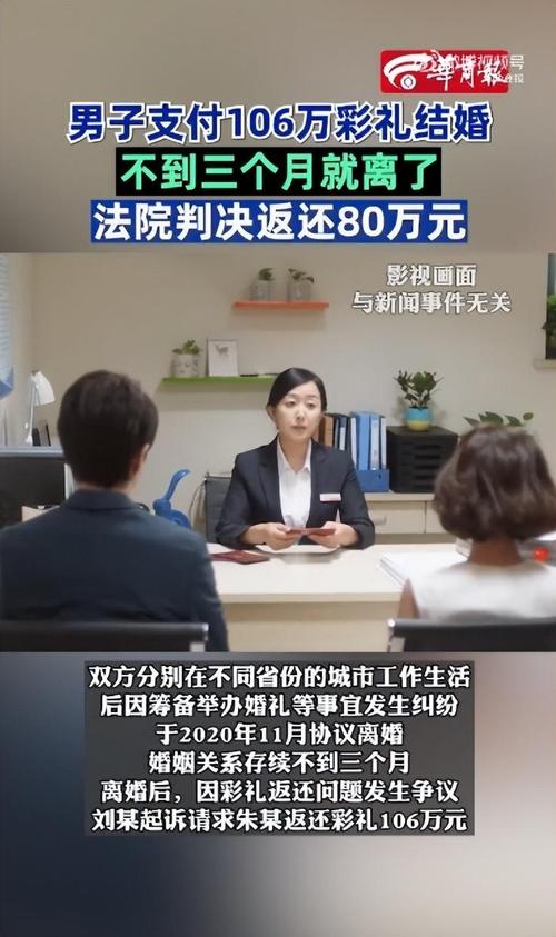 结婚不到3月闪离,106万彩礼被判返还80万?!最高法释疑