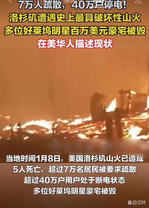 美国洛杉矶山火肆虐 20人因在疏散区抢劫盗窃被捕