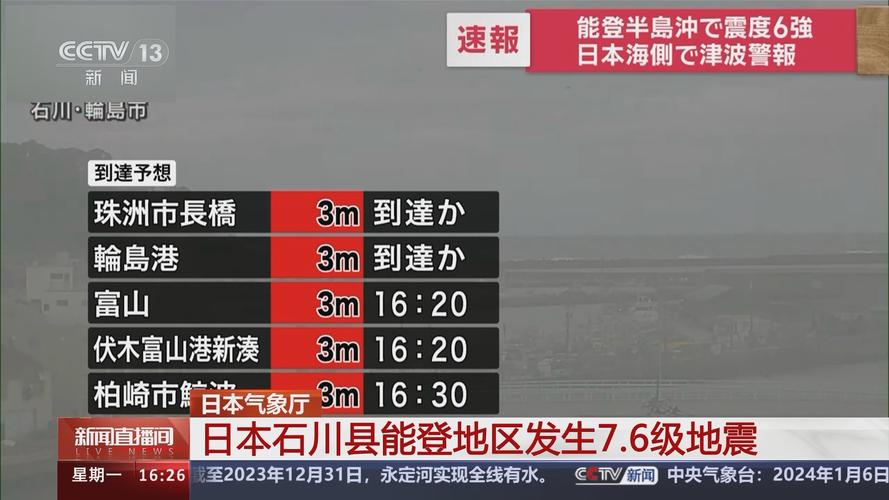 日本石川县遭大雨侵袭 气象厅发布最高级别警报