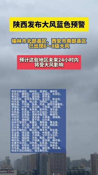 陕西省蓝田县发布大风蓝色预警_3