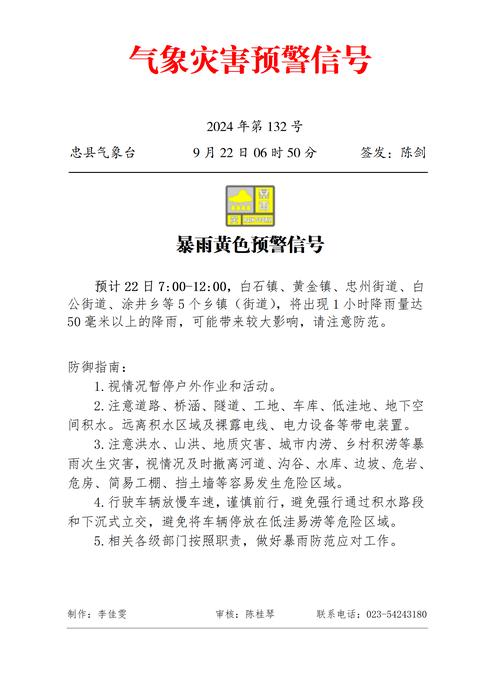湖北省江陵县发布暴雨黄色预警_2
