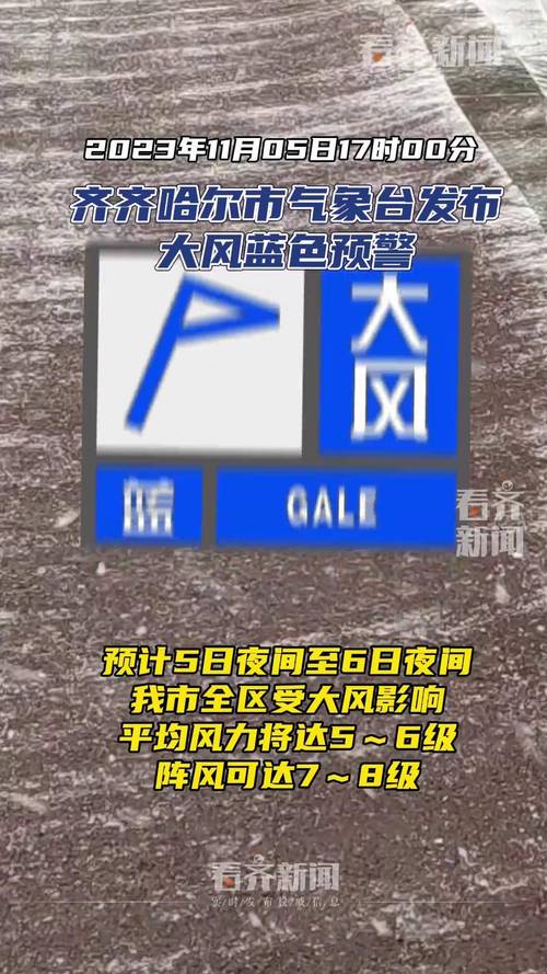 黑龙江省齐齐哈尔市发布大风蓝色预警_9
