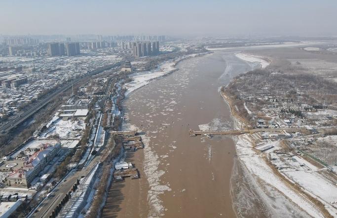黄河壶口段出现流凌封河 暂不影响景区游览