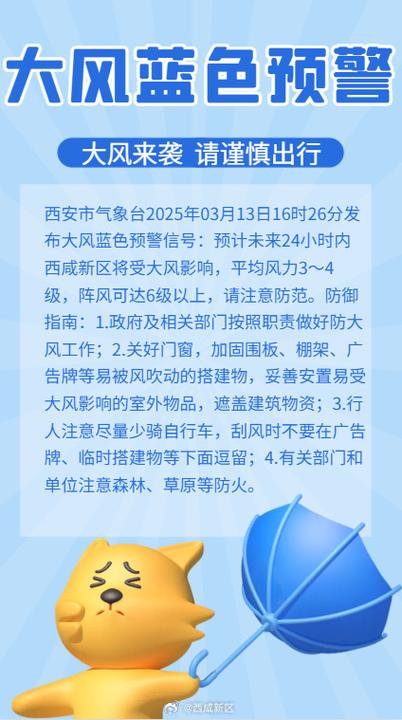 陕西省发布大风蓝色预警_1