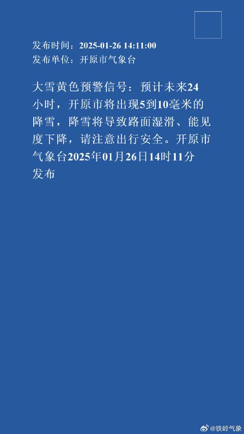 黑龙江省铁力市发布道路冰雪黄色预警_3