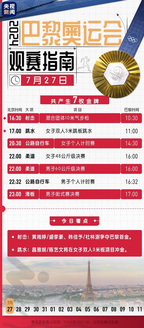 巴黎奥运会今日看点:年轻“枪手”冲首金
